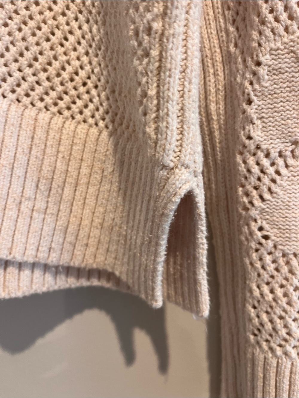 Anthropologie Daily Practice LARGE half zip sweater cream beige - Picture 4 of 10
